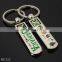 Custom cheap promotional zinc alloy keychain trinket with logo of many colors