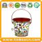 Customized Transparent PVC Metal Bucket Tin For Sweets Cookies Food Packaging