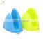 Anti-heat cooking kitchen silicone oven glove with fingers