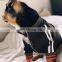 Luxury pet clothes Dog Black jacket popular logo cotton sport suit with zipper