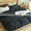 100% Cotton Home Luxury Bed Sheet Bedding Set Queen Size Big Black Check Patten bed set