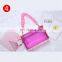 New fashion neon orange green rose clear transparent crossbody bag jelly purses