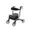 Rehabilitation medical walking aids portable lightweight rollator walker with PU seat