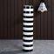 Nordic Modern Simple Art Glaze White Black Ceramic Flower Pot Vase For Hotel Decor