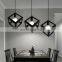 Modern Restaurant Table Long Tube Pendant Light Simple Cube Chandelier