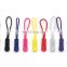Tabs plastic dip colorful fancy silicone pvc soft rubber zipper puller
