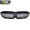 Double Slats  ABS Front Bumper Center Gloss Black Grille For BMW 3 Series G20