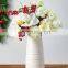 tabletop office living room Distressed White Ceramic bottle flower Vase for home decor