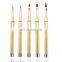 Wholesale Professional Kolinsky Sable Acrylic Nail Art Brush Set With Rhinestones Golden Metal Handle