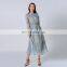 Wholesale Price New Ethnic Long-sleeved Double-layered Loose with Belt Turkey Muslim Elegant Dress Islamic Clothing
