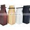 wholesale customized printing and size Flat bottom bag coffee bags with valve and zipper