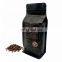 Chinese supplier customized private design black matte 250g smell proof bag flat bottom coffee bags with valve