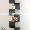 5-Tier Floating Wall Shelf with Zigzag Design