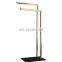 Floor Standing Household Bathroom Towel Drying Rack Stable Bottom Towel Rack Stand Glass Bottom Black Bathroom Corner Towel Rack