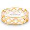 Hotel balfour luxury Plastic Bathroom Accessories set golden hollow out design four pcs sets