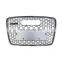 Grill for Audi Q7 auto accessories silver front bumper grille mesh facelift RSQ7 SQ7 grille 2006-2015