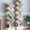 Multi-Tier Simple Modern Wooden Storage Bookcase Office floor Rack Shelving bamboo tree Book Shelf for home