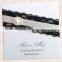 2016 Best Selling Romantic European Black Lace Wedding Cards with Pearl