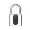 WG0011 2021 Hot Sale High Security Portable Anti-theft Waterproof USB Charging Fingerprint Lock Smart Padlock