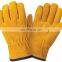 Cheap Mens Gray Cow Split Leather Driving Gloves for Work