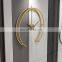 Drop Ship Fashion Metal 50cm Semicircle Iron Wall Clock Mute Gold Watch Wall Clocks For Wall Decoration  Metal