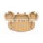 wholesale High Quality Ecofriendly Kitchen Reusable Crab Animal Cute Baby Bamboo Kids child Plate Feeding Dinnerware Set