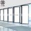 Patio accordion black glass aluminum folding doors designs
