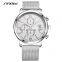 SINOBI Simple Design OEM Man Watches S9542G Chronograph Function with Calendar Window Masculine Wristwatch