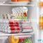 Clear Plastic Stackable Kitchen Refrigerator Organizer Bins Pop Soda Can Dispenser Beverage Holder wth Lid