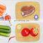 Small organic bamboo wood cutting board set fruit cutting with hole