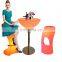 Furniture Bar Chair /rechargeable Led Bar Stool Outdoor PE Plastic Led Light Patio Furniture Waterproof Bar Stool High Chair