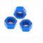 Blue PTFE Coating Hexagon Nuts / A194 2H UNC Thread Hex Nut