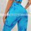Wholesale workout yoga gym athletic leggings high waist custom logo yoga leggings for women tie dye gym leggings