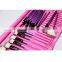 24pcs wholesale new professional cosmetic brush high quality purple color makeup brush set foundation brush