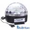 Mini Bluetooth Voice activated RGB LED Crystal Magic Ball Effect Light,Disco Stage Lighting with USB and Remote