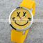 Brand New Yellow Face Wholesale Carton Girls Vintage Leather Ladies Wrist Watches relogio Clock LD074