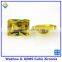 Synthetic Golden Yellow Rectangle CZ Gems