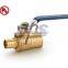 Lead free brass pex and solder ball valve