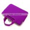 Purple neoprene Portable Soft Sleeve Ultrabook Notebook Laptop Bag Briefcase Handlebag Pouch for Mackbook