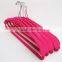 coat hangers velvet flocking finish with shoulder pad