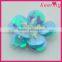 Newest light blue flower sew on sequin patches