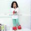 Wholesale Classical two pieces infant kids clothing ruffle striped pants newborn baby unisex gift set