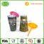 Promotion BPA free double wall plastic travel mug with straw