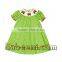 Cute pumpkin truck hand smocked bishop dress