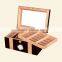 High gloss wooden humidor with a tray inside