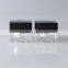 Square shape empty acrylic face cream jar,acrylic skin care cream jar with black cap