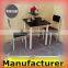 Hot sale Modern Steel and wood Dining Coffee table and Chair