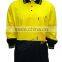 HI-VIS MENS SAFETY CLOTHING POLO SHIRTS LONG SLEEVE