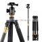 Q999C 1590mm carbon fiber camera tripod 15kg load digital dslr camera tripod monopod customize brand quality tripod