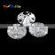 40L(25mm) Acrylic Sewing Rhinestone Rose Round Point Back Button For Apparel #FLN027-40L(06)